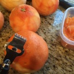 Getting ready to zest the final grapefruit