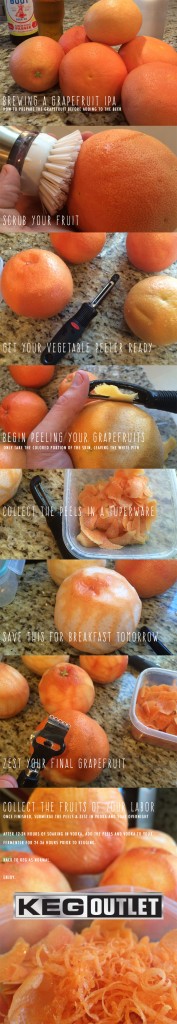 Preparing Grapefruit for a Grapefruit IPA