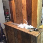 Fitting the drip tray on the bar top
