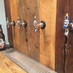 Faucets installed on the beer shanks