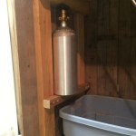 CO2 tank mounted to inside left side of bar wall