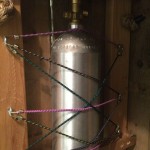 CO2 tank strapped in place with mini bungie cords