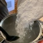 Making Hard Seltzer at Home / Dissolving corn sugar (dextrose) into water for hard seltzer